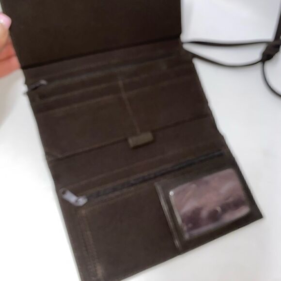 Nine West Nylon Organizer Crossbody Brown Small - Picture 6 of 8